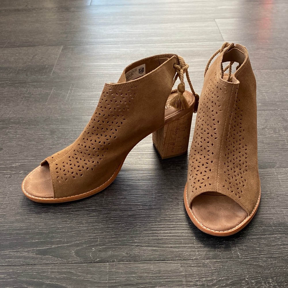 Toms Suede Block Heels